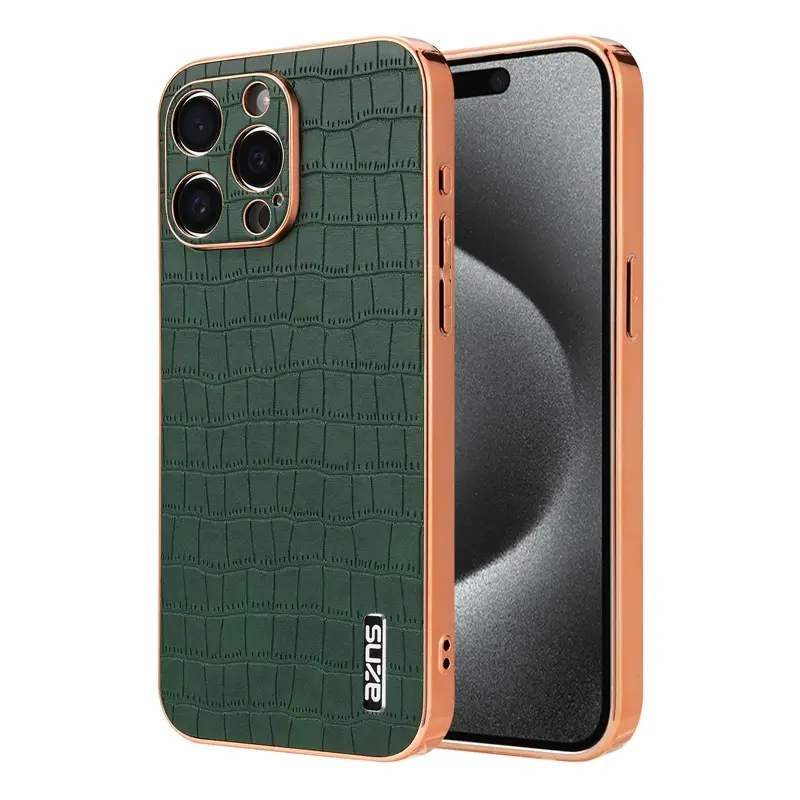 Apple iPhone 17 Pro Max Croc Leather Mobile Case - Image 5