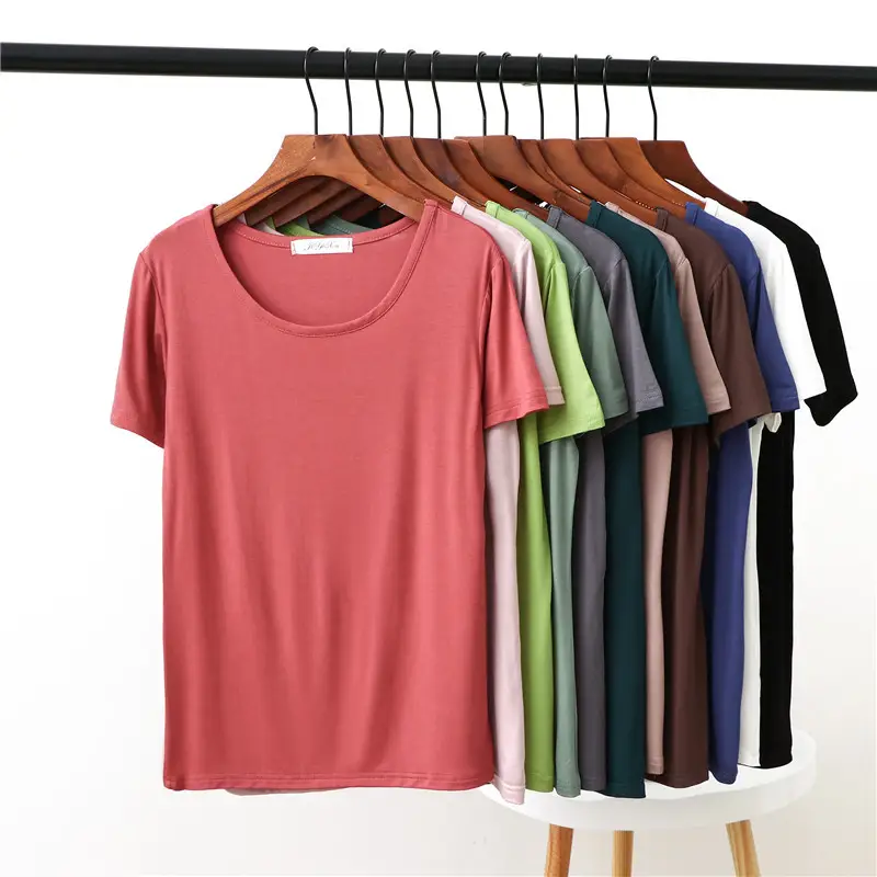 Women's Korean Style Loose T-Shirt Modal Short Sleeve