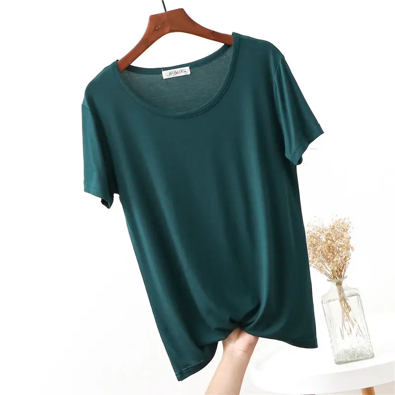 Women's Korean Style Loose T-Shirt Modal Short Sleeve