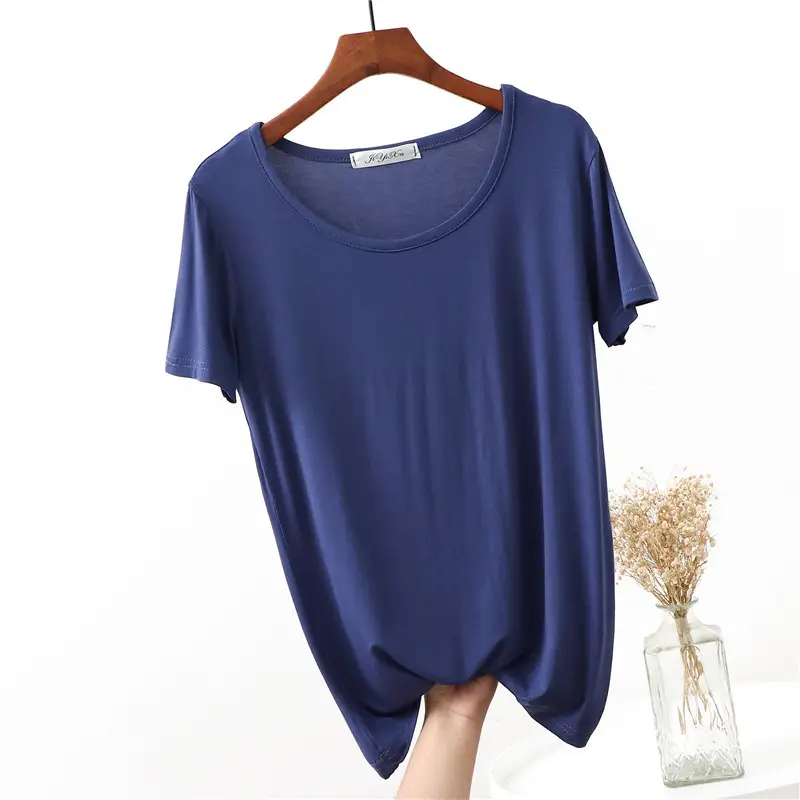 Women's Korean Style Loose T-Shirt Modal Short Sleeve