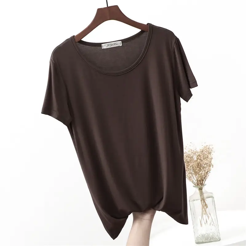 Women's Korean Style Loose T-Shirt Modal Short Sleeve