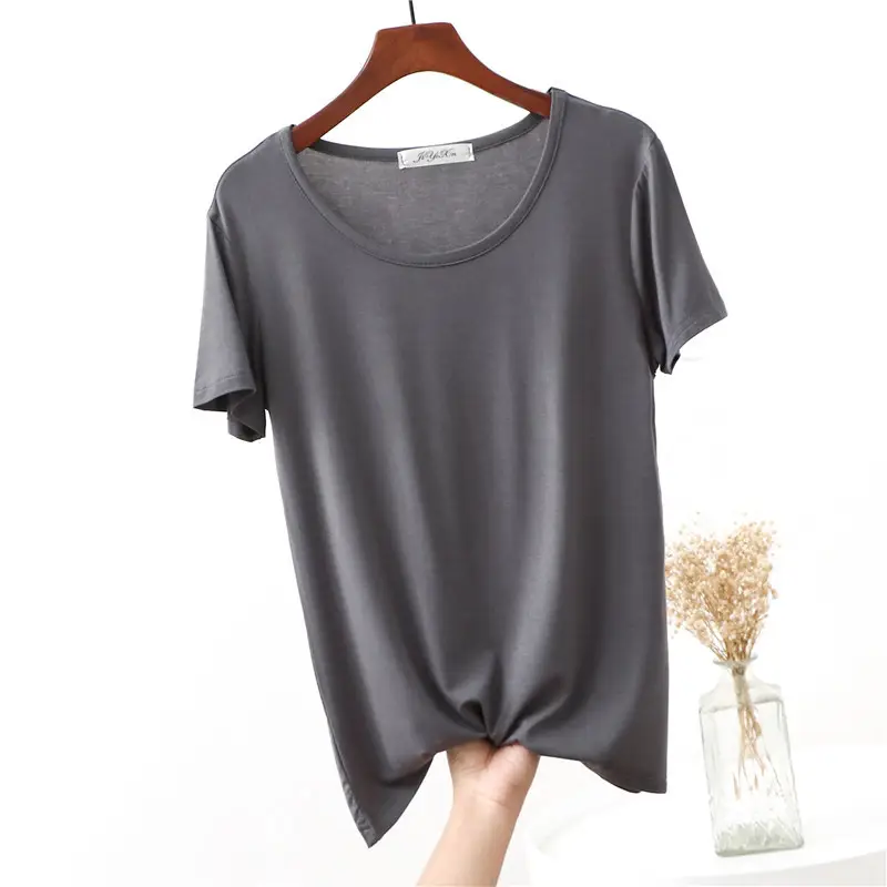 Women's Korean Style Loose T-Shirt Modal Short Sleeve