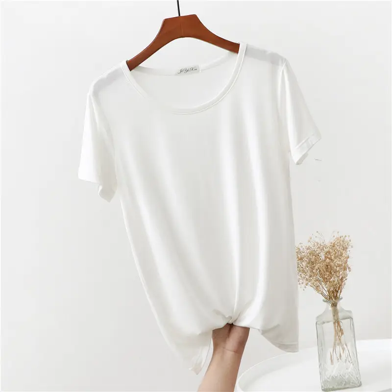 Women's Korean Style Loose T-Shirt Modal Short Sleeve