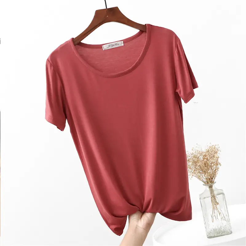 Women's Korean Style Loose T-Shirt Modal Short Sleeve