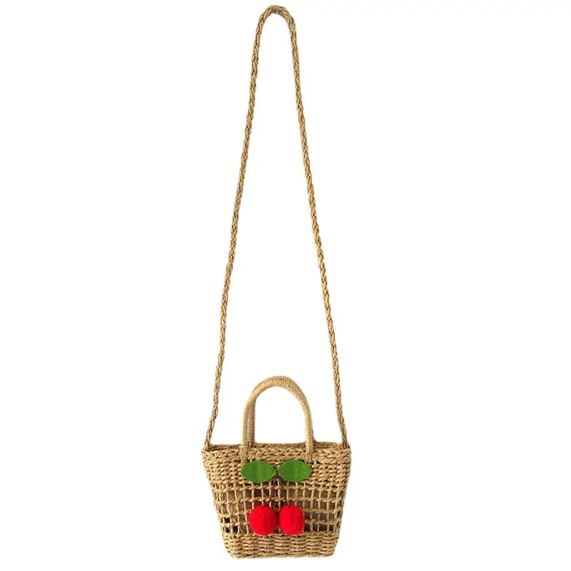Woven Cherry Bag for Girls Handbag Messenger - Image 11