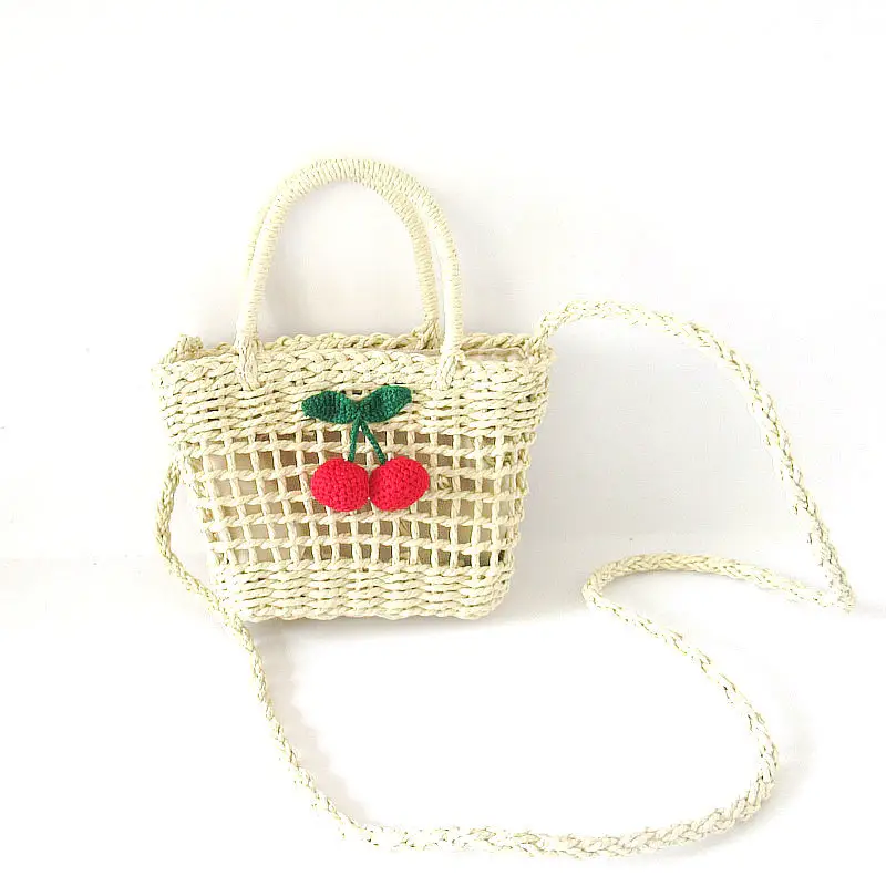Woven Cherry Bag for Girls Handbag Messenger - Image 7