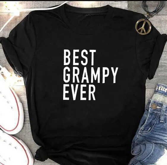 Best Grampy Ever T-Shirt Grey Short Sleeve - Image 2