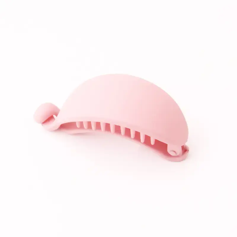 Black Matte Rubber Hair Clip for Ponytail Hold - Image 2
