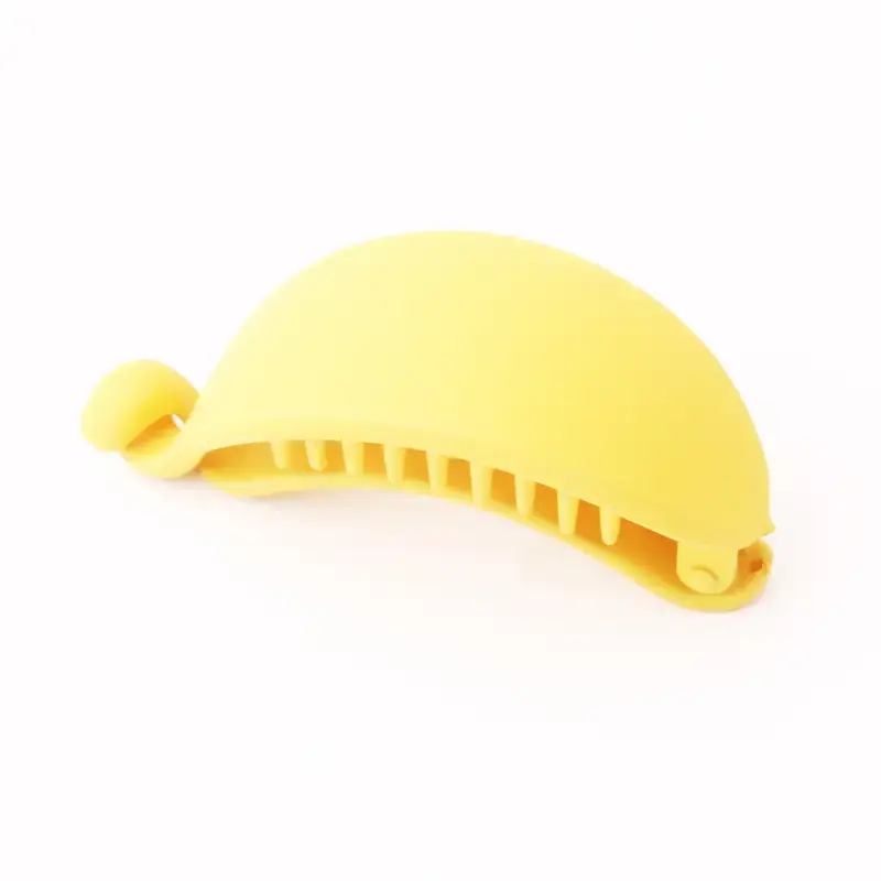 Black Matte Rubber Hair Clip for Ponytail Hold - Image 3