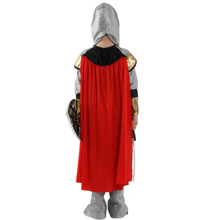 Halloween Little Boy Samurai Costume Red Black Gold - Image 5