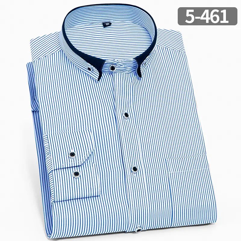 Men's Long Sleeve Black Formal Shirt Zhongshan Style