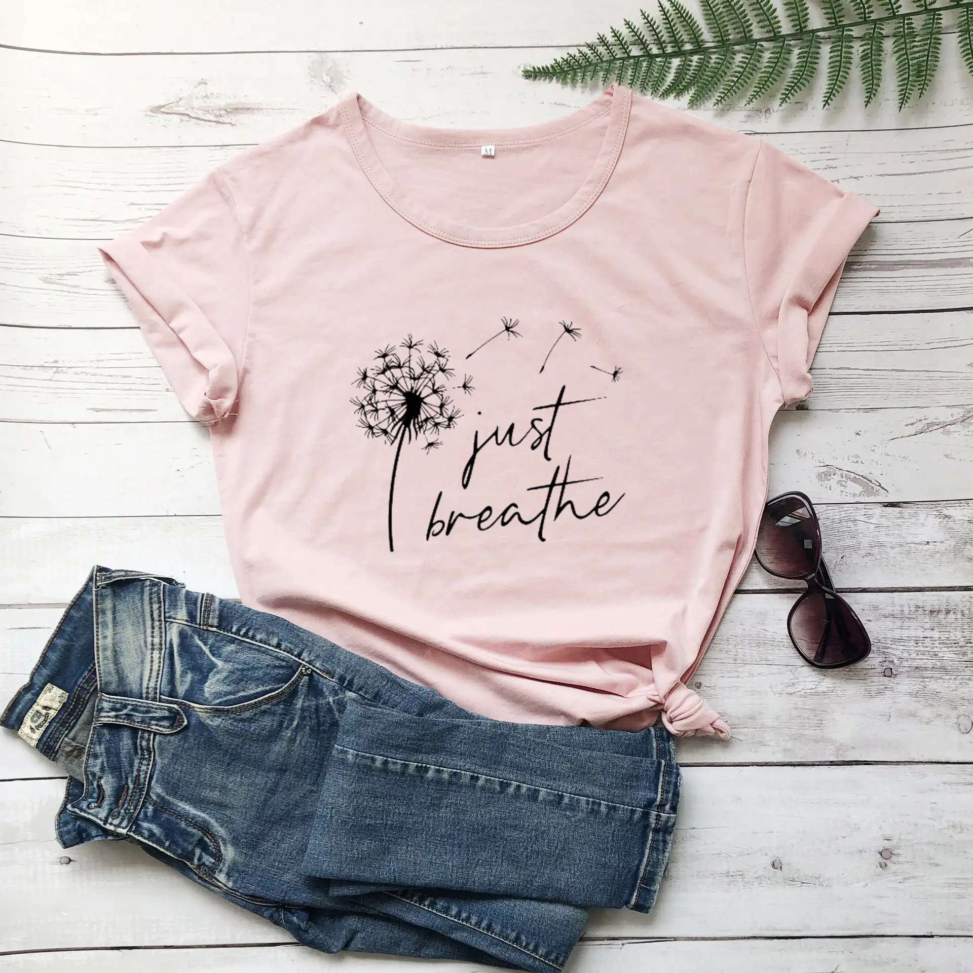 Black Dandelion Print Short Sleeve T-Shirt - Image 10
