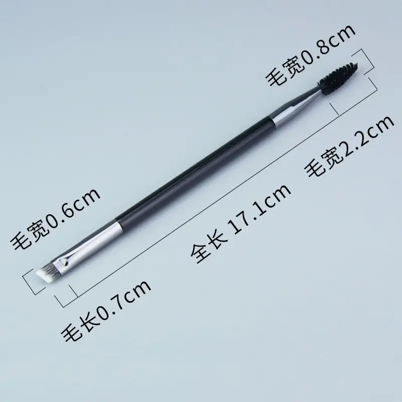 Double Eyebrow Brush Oblique Spiral Black 17.1cm — feature 3
