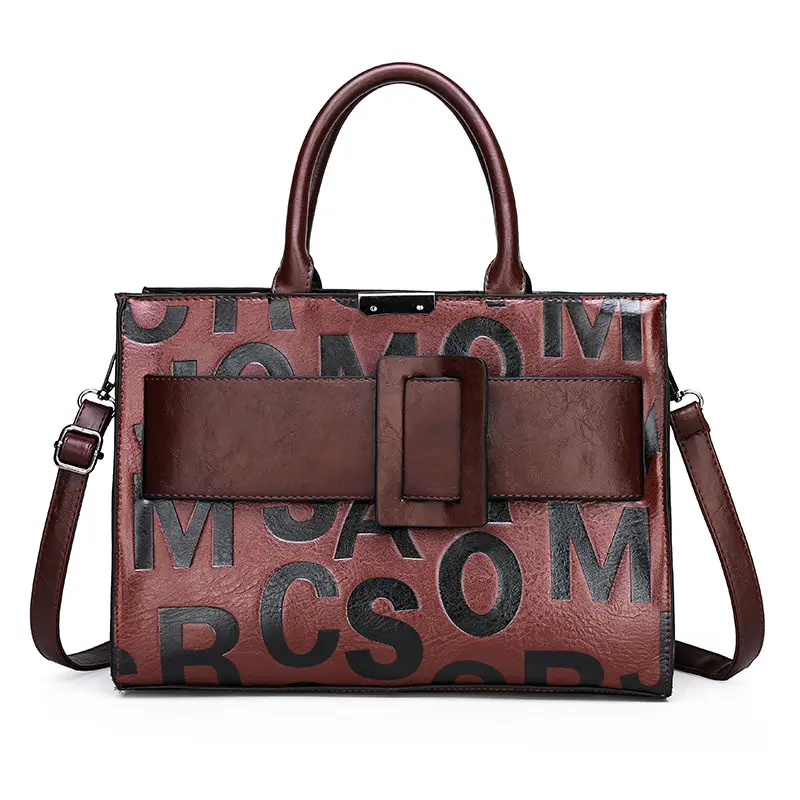 Women's Letter Pattern Shoulder Bag Red 2021 - Image 4