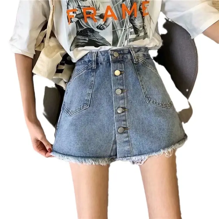 Women High Waist Denim A-Line Skirt Set - Image 6