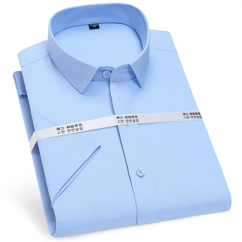 Men's Black Slim Fit Shirt with Elastic Waistband - Image 7
