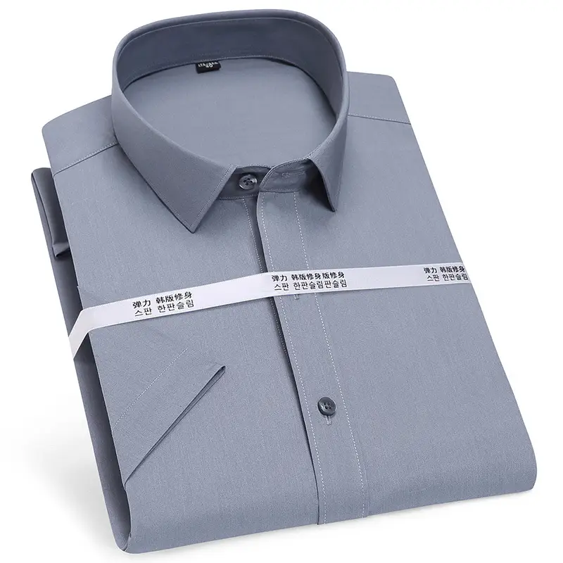 Men's Black Slim Fit Shirt with Elastic Waistband - Image 3