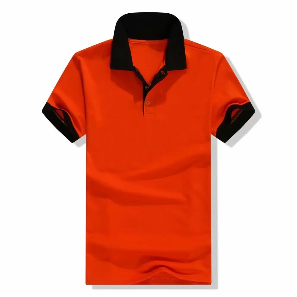 Men Red Polo T-Shirt Short Sleeve Casual Wear