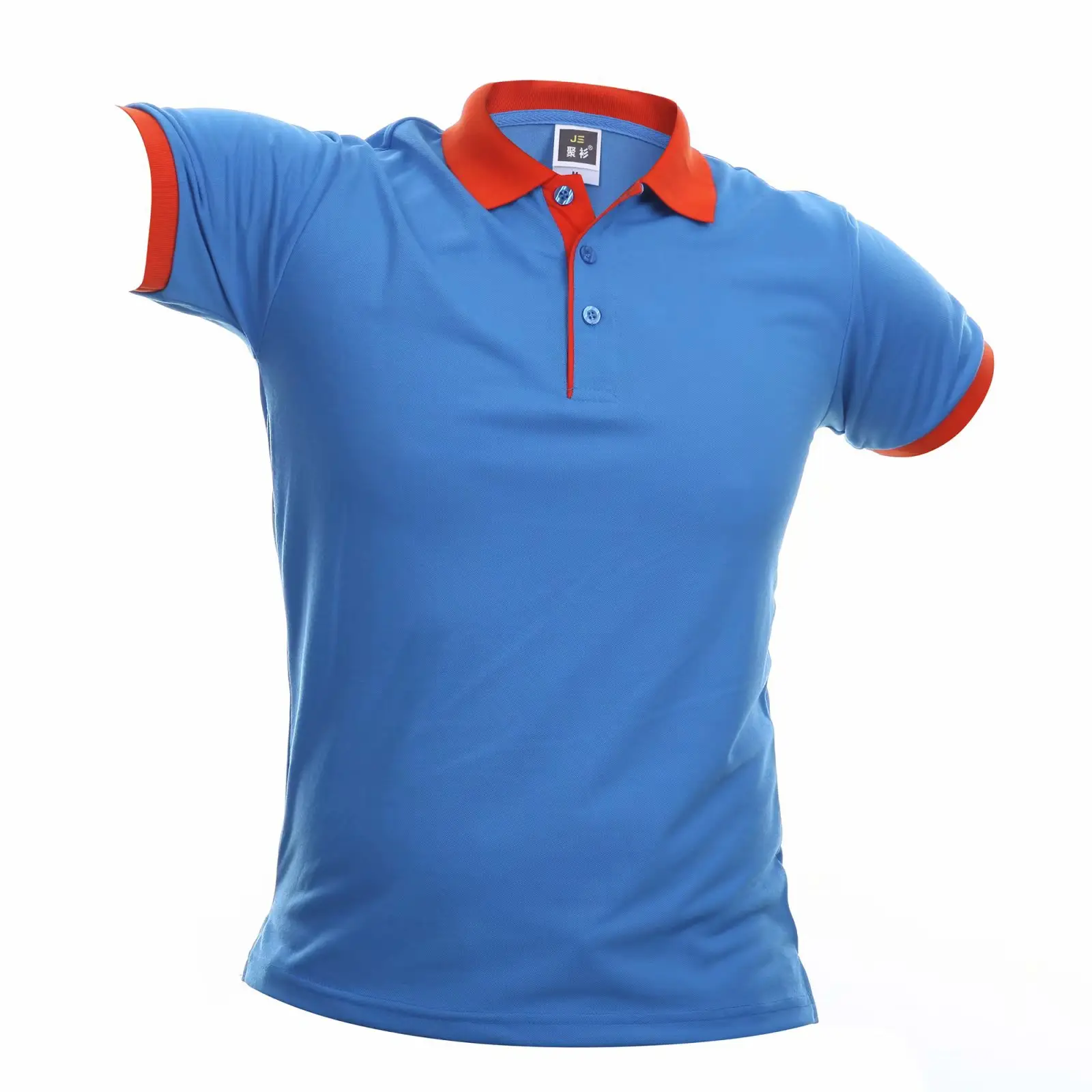 Men Red Polo T-Shirt Short Sleeve Casual Wear