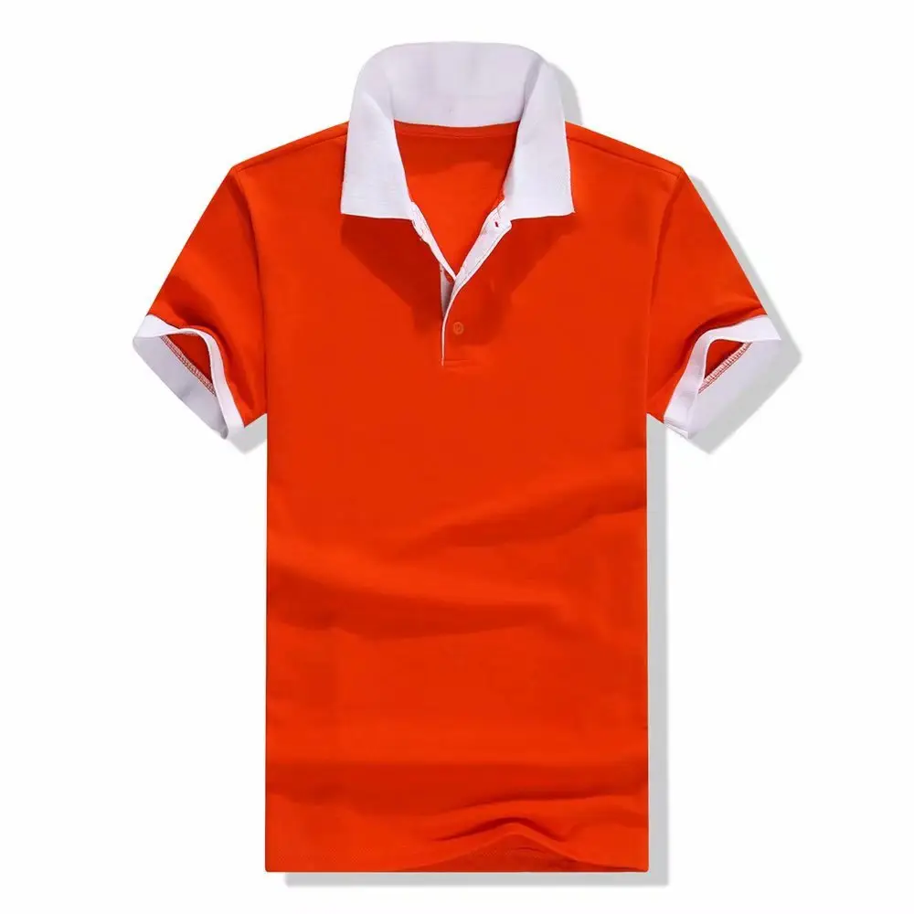 Men Red Polo T-Shirt Short Sleeve Casual Wear