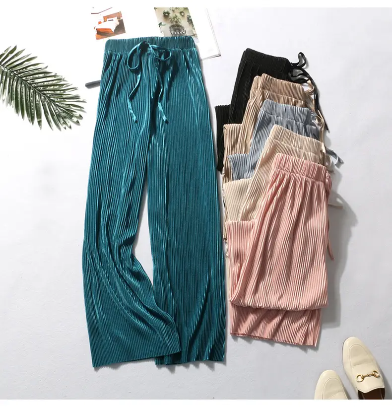2025 Loose Wide Leg Chiffon Trousers Ice Silk Women — feature 6