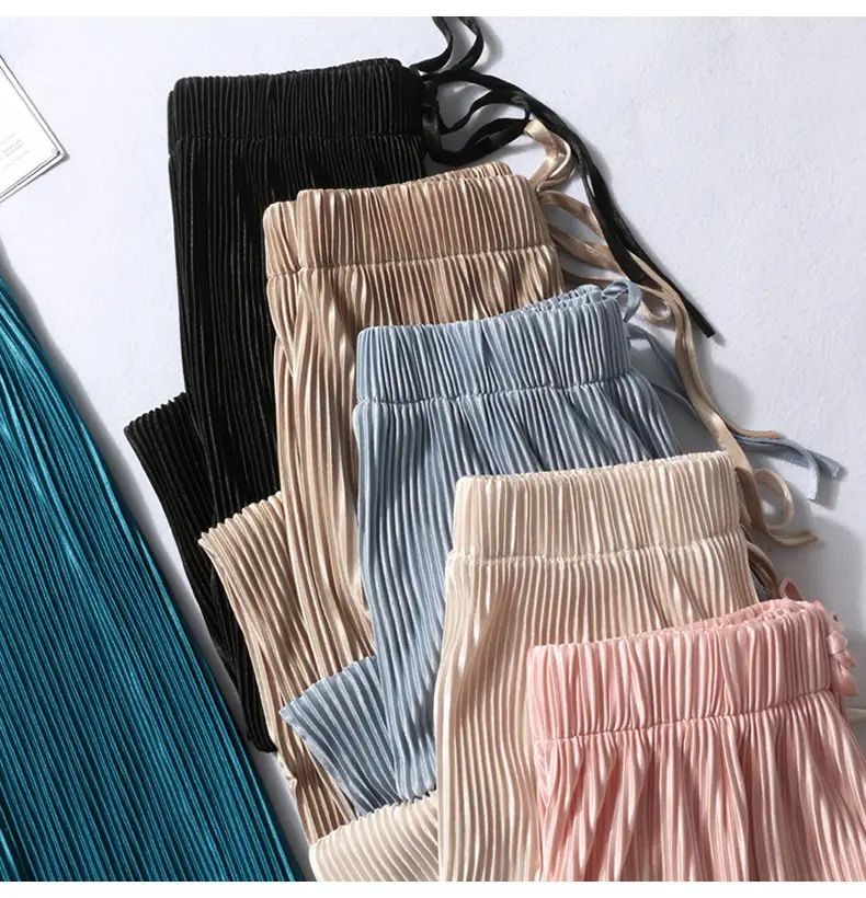 2025 Loose Wide Leg Chiffon Trousers Ice Silk Women — feature 8