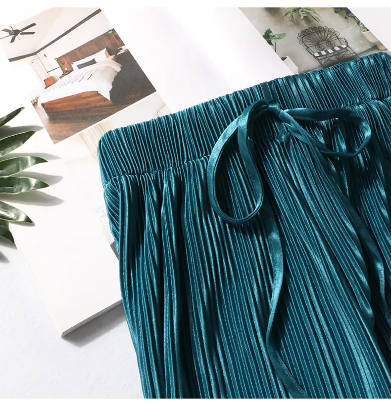 2025 Loose Wide Leg Chiffon Trousers Ice Silk Women — feature 9
