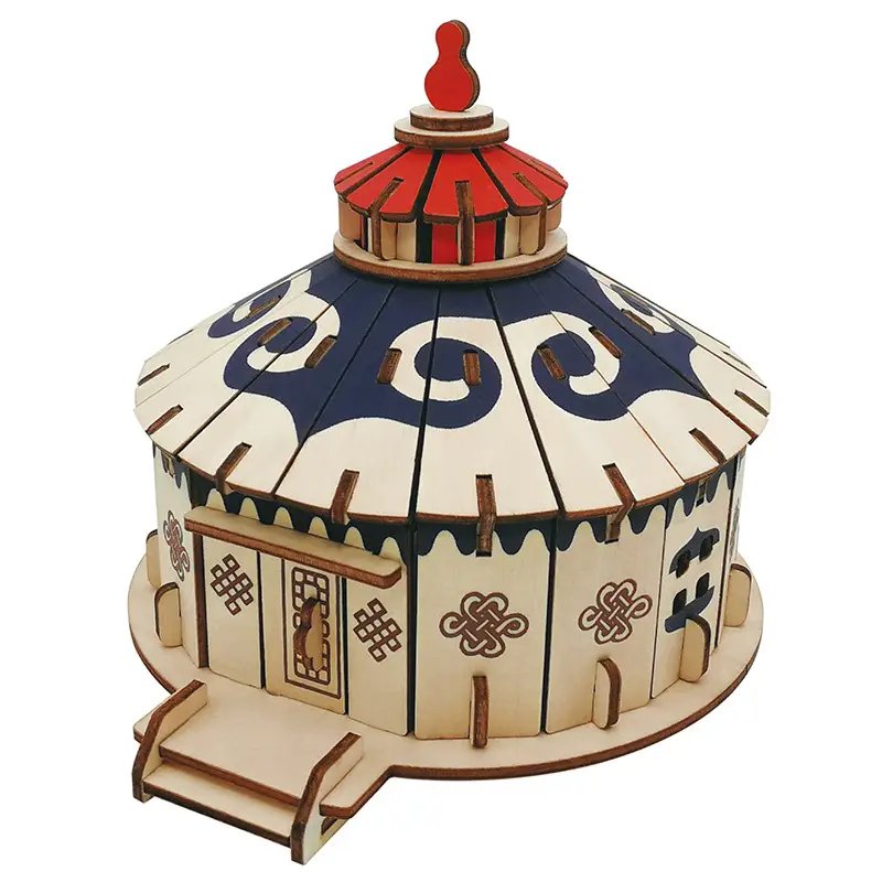 3D Wooden Street Stall Building Blocks for Kids - Image 36