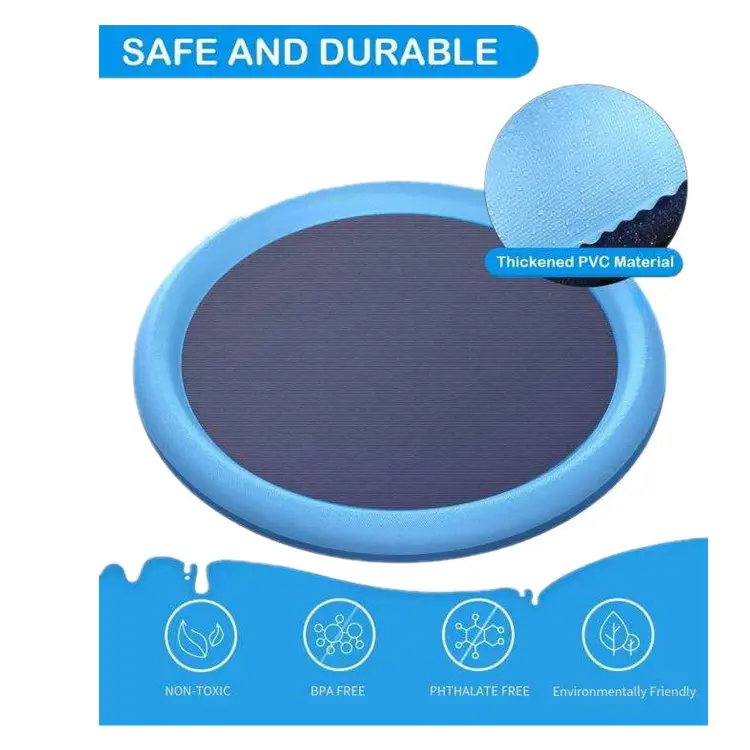 Spot Pvc Pet Water Spray Mat Pet Swimming Pool Foldableing Amazon Best Selling Sprinkler Pad Outdoor Toys
