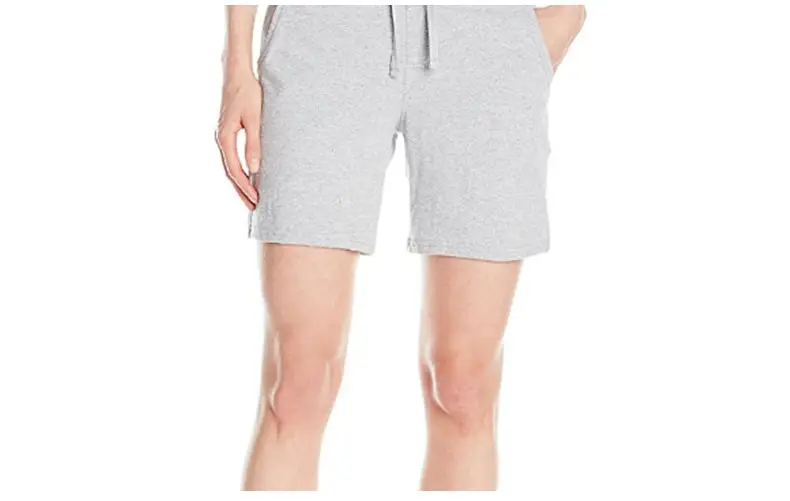Women Grey Knit Mid Waist Shorts Casual — feature 13