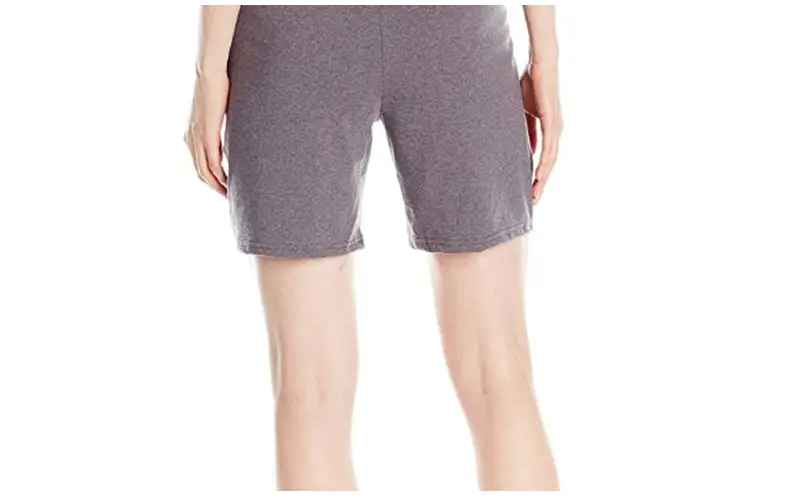 Women Grey Knit Mid Waist Shorts Casual — feature 20
