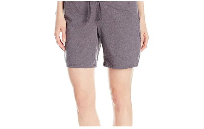 Women Grey Knit Mid Waist Shorts Casual — feature 24