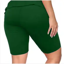 Women Grey Knit Mid Waist Shorts Casual — feature 3