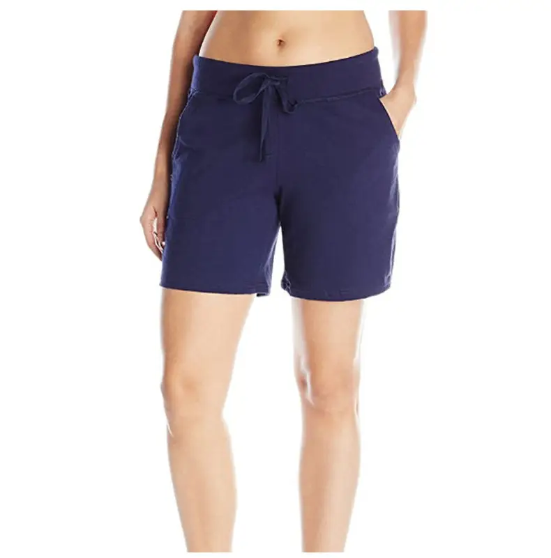 Women Grey Knit Mid Waist Shorts Casual — feature 36