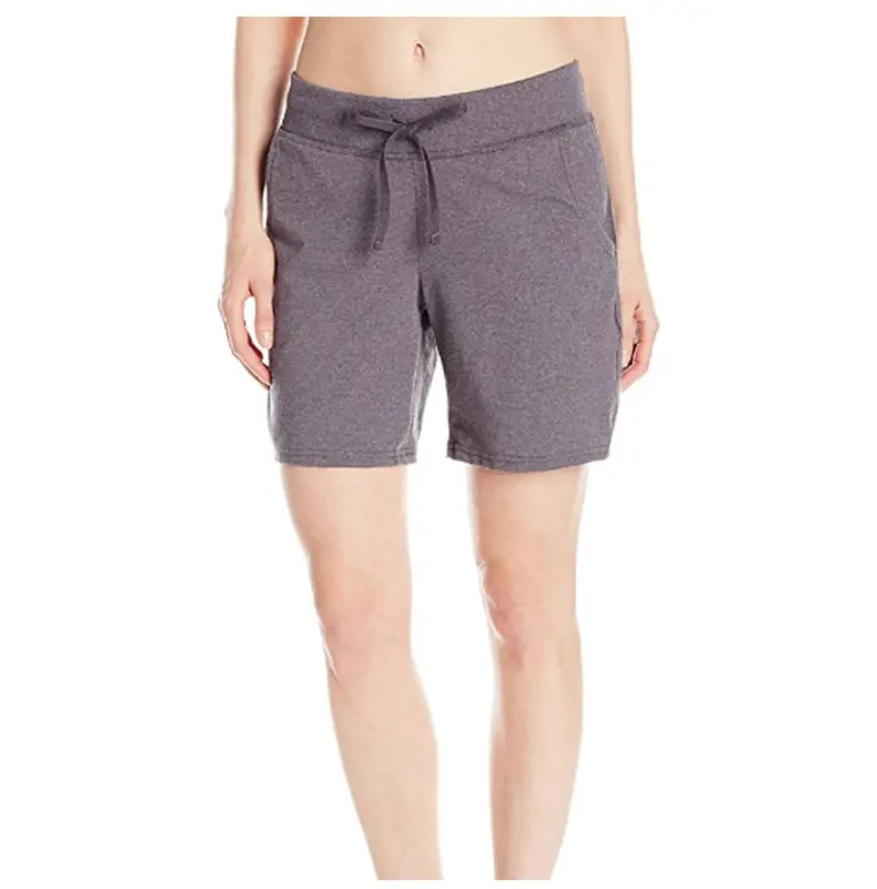 Women Grey Knit Mid Waist Shorts Casual — feature 38