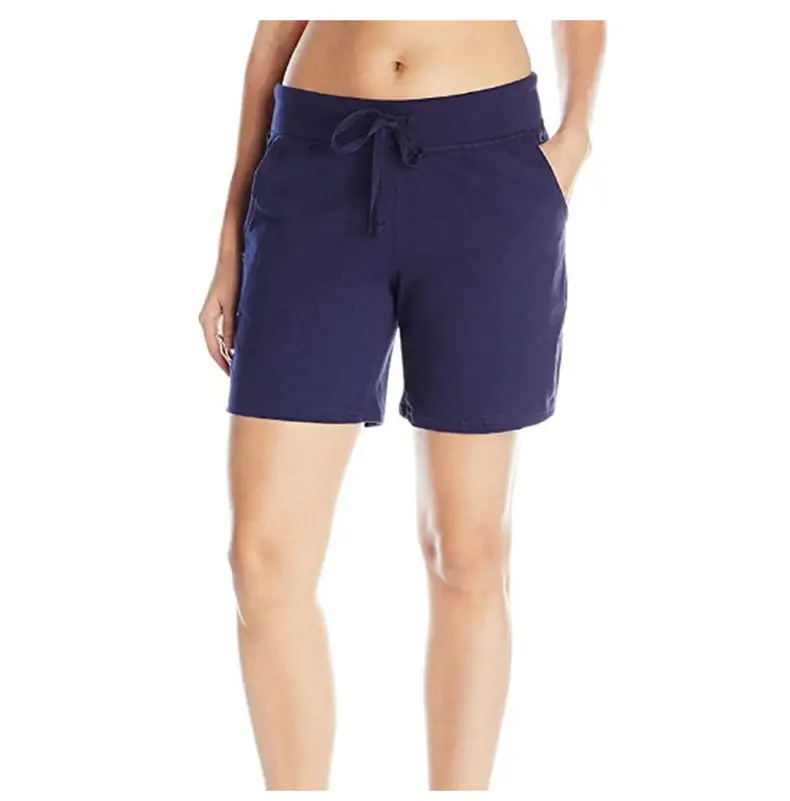 Women Grey Knit Mid Waist Shorts Casual — feature 42