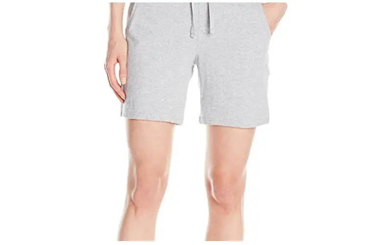 Women Grey Knit Mid Waist Shorts Casual — feature 46
