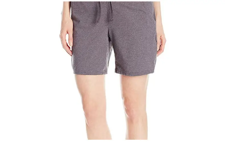 Women Grey Knit Mid Waist Shorts Casual — feature 52