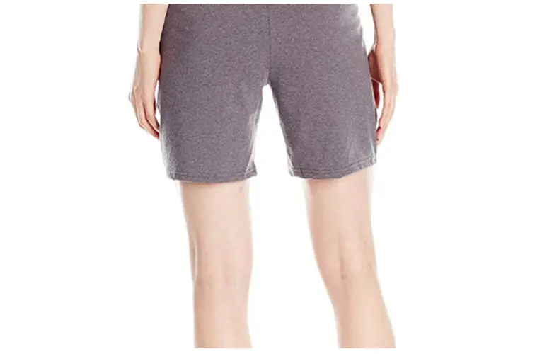 Women Grey Knit Mid Waist Shorts Casual — feature 53
