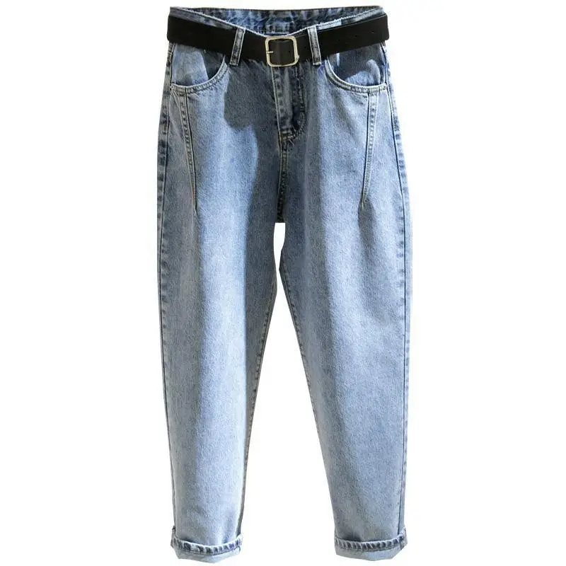 2020 Ash Gray Women's Wide Leg Dad Jeans Wholesale