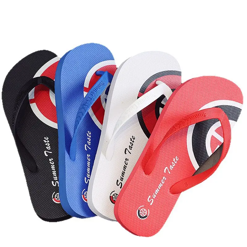 Men's Red Graphic Flip-Flops Summer Non-Slip