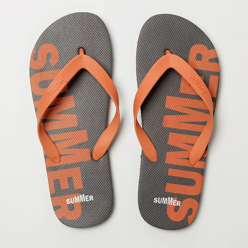 Men's Red Graphic Flip-Flops Summer Non-Slip