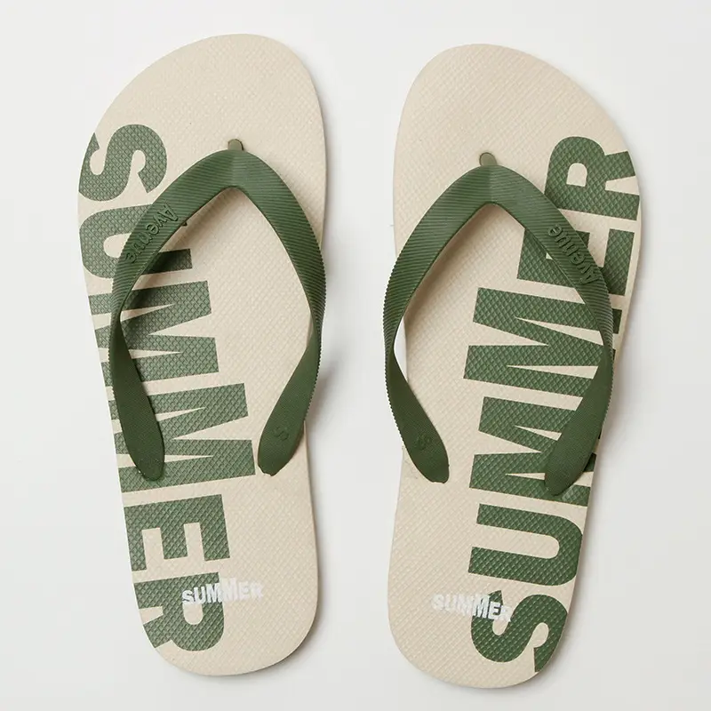 Men's Red Graphic Flip-Flops Summer Non-Slip