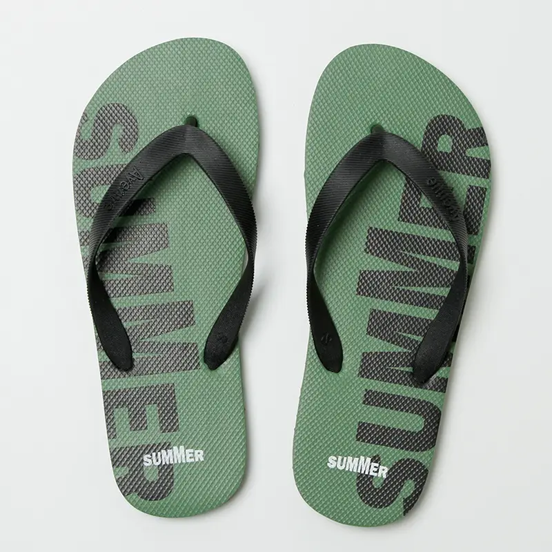 Men's Red Graphic Flip-Flops Summer Non-Slip