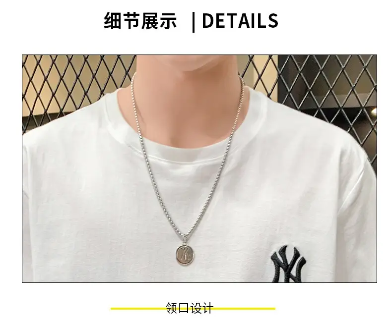 Men Grey Embroidered Cotton T-Shirt Short Sleeve Summer — feature 28