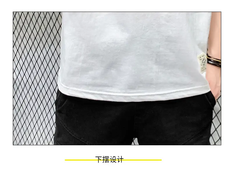 Men Grey Embroidered Cotton T-Shirt Short Sleeve Summer — feature 30