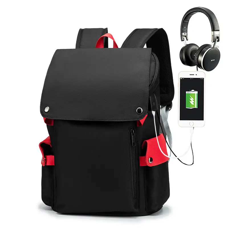 Men's Black Anti-Theft Campus Backpack 15.6" Computer Bag - Image 5