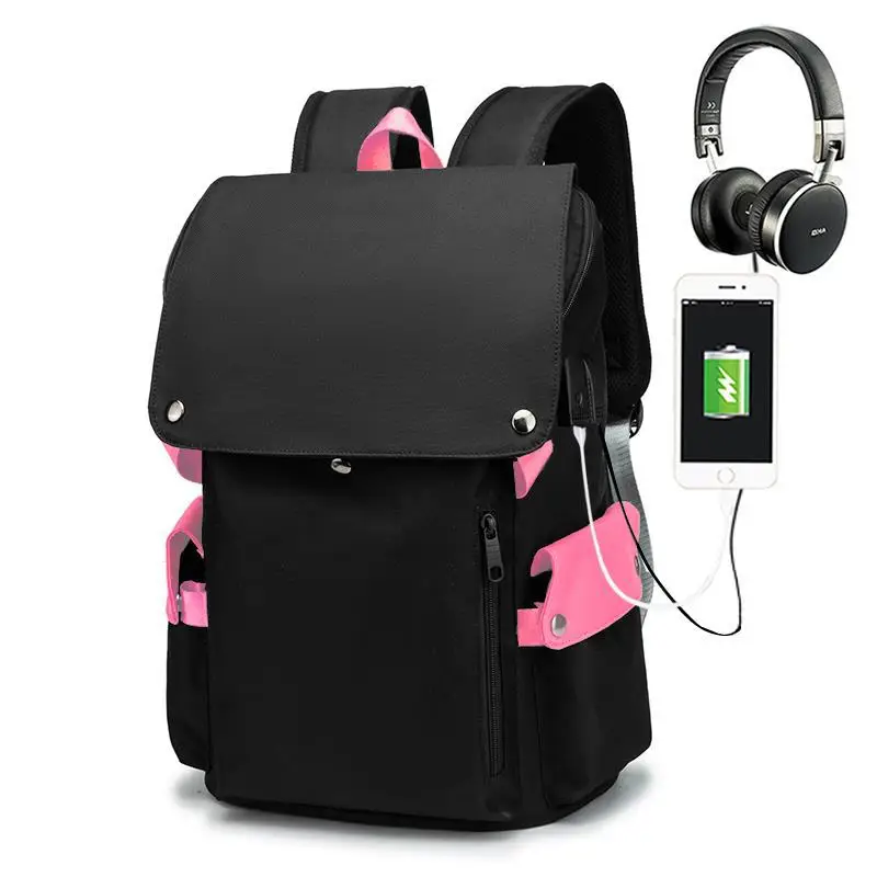 Men's Black Anti-Theft Campus Backpack 15.6" Computer Bag - Image 6