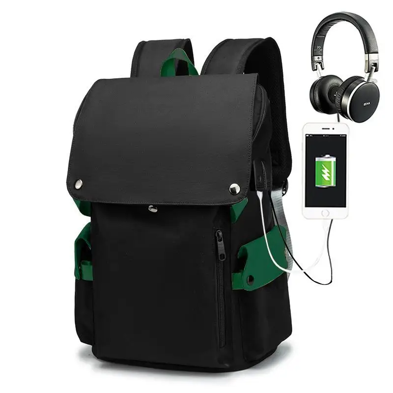 Men's Black Anti-Theft Campus Backpack 15.6" Computer Bag - Image 7