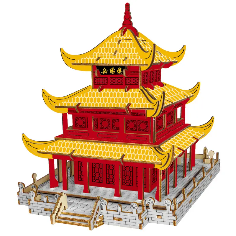 Chinese 3D Wooden House Puzzle for Kids - Image 98